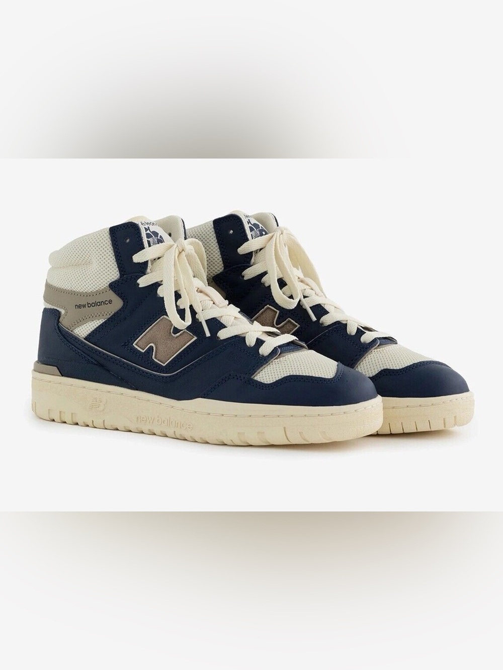 ALD New Balance 650R Navy Blue and Cream High-Top Sneakers